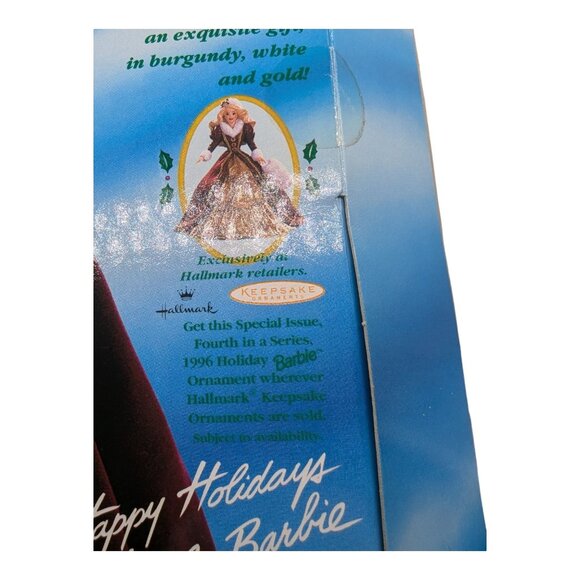 Vintage Barbie Happy Holidays Special Edition Doll Purple Eyes 1996 Mattel 15646 - Picture 5 of 16